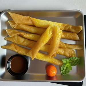 Rouleau de printemps en ananas croustillant congelé pour chariot Dim Sum Pâtisserie remplie de fruits en gros avec service OEM - Product Image 1