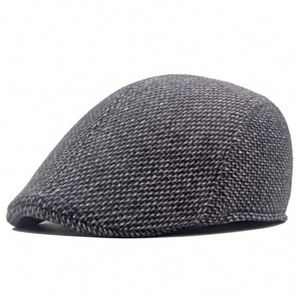 Béret en tweed pour homme, style Ivy, chaud et tendance, idéal pour les occasions décontractées, les sports, les sorties, les fêtes et les voyages, pour adultes. - Product Image 1