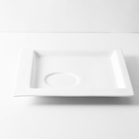 Assiettes en céramique en porcelaine fine de Chine, vente chaude, forme carrée, assiette à dîner