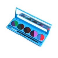 Palette de peinture pour le visage de gâteau fendu de 5 couleurs Eyeliner activé par l'eau Aqua Face Paint Graphic Liner Maquillage professionnel