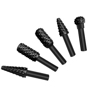 Ensemble polyvalent de 5 fraises à <span class=keywords><strong>bois</strong></span>, fraises rotatives noires/argentées pour le travail du <span class=keywords><strong>bois</strong></span>, la sculpture et la mise en forme - Product Image 2