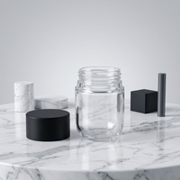Offre Spéciale – Pot en Verre de 60 ml pour Bonbons Comestibles avec Dôme et Bouchon Sécurisé Enfant, Sérigraphié, pour Herbes et Fleurs
