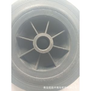 Rueda de goma sólida de 6 pulgadas con capacidad de carga de 40 kg, rueda industrial gris para carretilla - Product Image 2