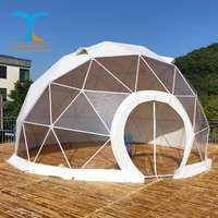 Maison à bulles voiture Camping tente Glamping Igloo yourte maison gonflable pour Camping Resort 6m Geodome petite maison 2 chambres