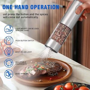 Rechargeable Eco-Friendly Electric Stainless Steel Adjustable Coarseness <b>Pepper</b> Mill Automatic Electronic Salt <b>Pepper</b> Mill Set - Product Image 4