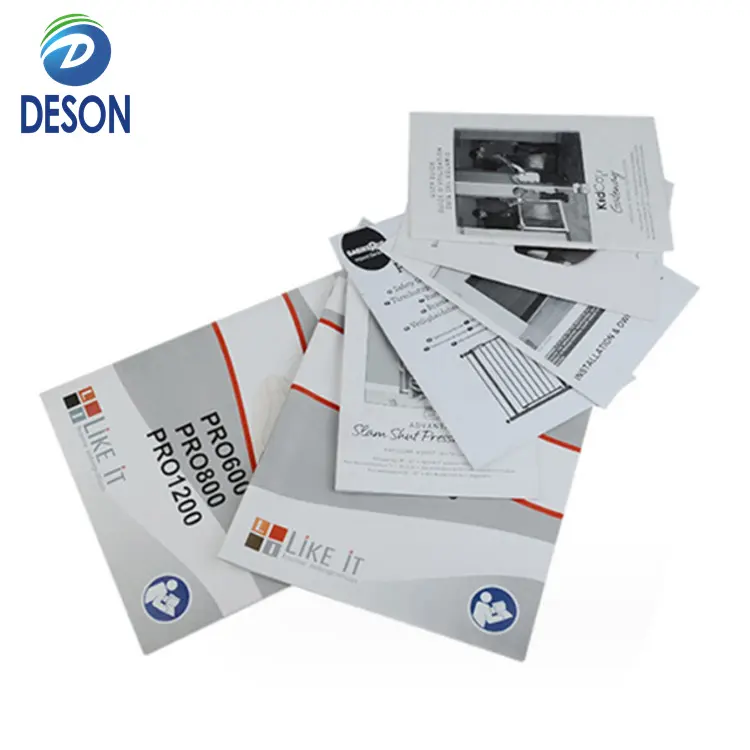 Deson Custom Books Servicio de impresión Manual de instrucciones folleto Colorido Catálogo Libro de impresión