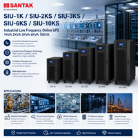 Santak SIU-1K SIU-2KS SIU-3KS SIU-6KS SIU-10KS Onduleur industriel en ligne basse fréquence 1KVA 2KVA 3KVA 6KVA 10KVA