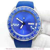 Insert de lunette en céramique inclinée pour SKX 38*30.6mm, échelle 24 heures, abréviations anglaises pour les villes du monde, LON PRI Divers, remplacement