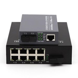 Media Converter 8 RJ45 Fiber Optic SC Port Industrial Grade POE IP GSM GPRS Gigabit Ethernet <b>Switch</b> Fast Reliable <b>Plug</b> Play - Product Image 1