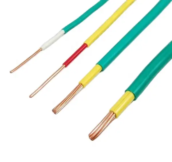 Fios de cobre elétricos revestidos, fios revestidos com fio de pvc colorido awg