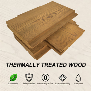 <span class=keywords><strong>Mejor</strong></span> precio 100% Madera de pino cruda de alta calidad Madera Thermowood Decking Deck Madera tratada Madera modificada térmicamente <span class=keywords><strong>para</strong></span> Decking - Product Image 6