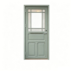 Porte d'entrée de style vintage Green Manor, porte extérieure en verre sur mesure de style vintage pour villa - Product Image 1
