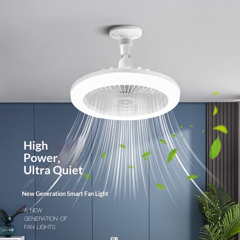 Ceiling Fan with Light Remote Control Socket Fan Lamp for Garage Kitchen Bedroom