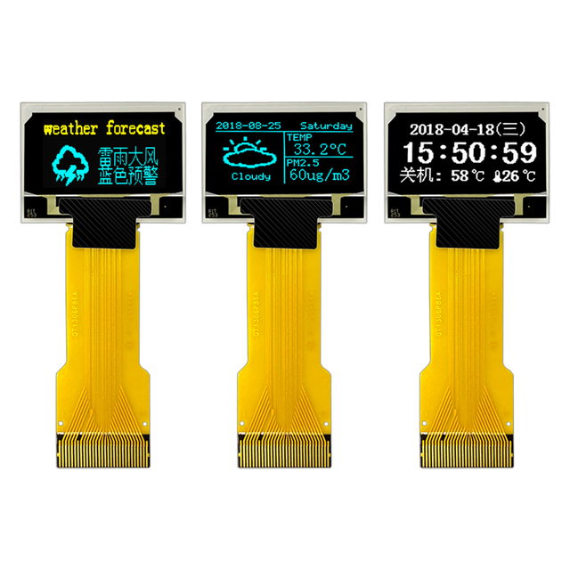 Mini 128x64 PMOLED Display Module with SSD1306 Driver IC 0.96 4-wire SPI/I2C Interface Passive Matrix White/Yellow/Blue Colors