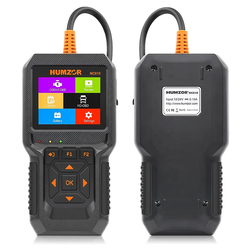 多機能HumzorNexzcheck NC610OBD2コードリーダー2in1カートラック診断スキャナー車両ツール12v 24V