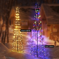 Conçu sur mesure Smart LED Fairy String Motif Lights Dynamic RGB Cone Remote APP Control IP65 pour Halloween Christmas Tree