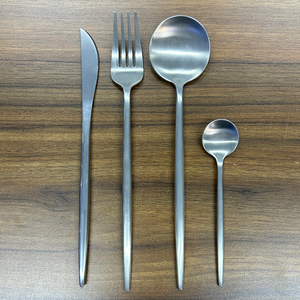 <strong>Oneida</strong> Silver Handle Fork Spoon Chopstick Dessert <strong>Cutlery</strong> Set 18/10 Stainless Steel Camping Wedding Eco-Friendly Modern Flatware - Product Image 2