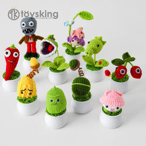 Recuerdos de Juegos de la Infancia, Plantas de Flores Hechas a Mano, Serie de Guerra de Pequeños Zombis, Decoración de Escritorio para Estudiantes en Maceta - Product Image 2