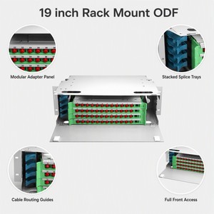 Panel de Conexiones de Fibra Óptica de 48 Puertos, Caja ODF, Gabinete de Distribución de Red para Gestión de Fibra Óptica en Telecomunicaciones - Product Image 5