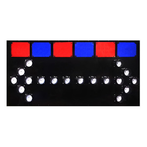Luz de Advertencia LED Intermitente con Flecha, Alimentada por la Red Eléctrica, Impermeable IP65, Carcasa de Hierro Galvanizado, Montaje en Pared, Señalización de Tráfico - Product Image 1