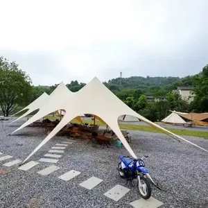 Tirai Bintang kustom untuk kanopi piknik berbentuk ganda, tenda pesta melihat Gazebo taman