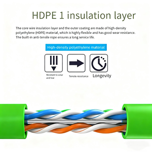 สายเคเบิลเครือข่าย DENIXI Cat6 แบบแข็ง CCA ป้องกันสัญญาณรบกวน <span class=keywords><strong>UTP</strong></span>/FTP ขนาด 23/24AWG ความยาว 100 ม./305 ม./500 ม. สำหรับใช้งานภายในอาคาร ความเร็วสูง 10G สำหรับบ้าน/สำนักงาน/ร้านอินเทอร์เน็ต - Product Image 4
