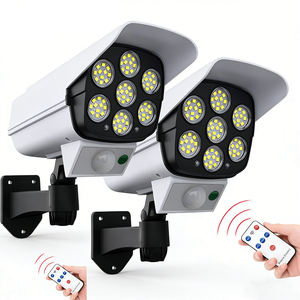 Cámara de Seguridad Solar Falsa con Luz LED, Sensor de Movimiento, Impermeable, Inalámbrica, Lámpara de Simulación para Jardín, Patio, Antirrobo - Product Image 1