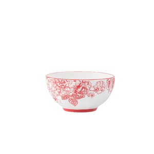 Chinese Style Ceramic Bowl And Plate Set Red Floral Pattern Wedding Gift Dinnerware Set - Product Image 5