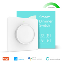 Hiseeu — interrupteur à bouton rotatif intelligent WiFi, contrôleur de lumière, 100-240V, application tuya/Smart life, télécommande fonctionne avec Alexa Google home