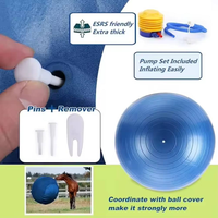 Ballon d'équilibre imperméable et durable en PU pour chien, capacité supérieure à 20 kg, avec pompe à air assortie et tailles fixes (45/55/65/75 cm)
