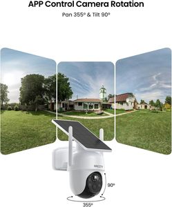 Yeni varış ARCCTV 4MP kablosuz Mini NVR kiti 4 kanallar 2k HD gömülü GÜNEŞ PANELI Wifi PTZ ağ güvenlik kamerası sistemi - Product Image 3