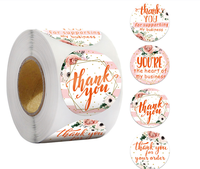 Autocollant personnalisé avec logo de marque en vinyle, autocollant de remerciement avec carte et enveloppe pour les petites entreprises