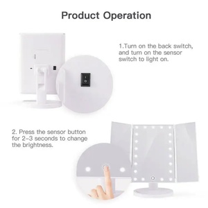 Mini Foldable LED Cosmetic <b>Mirrors</b> Home Use Makeup <b>Mirror</b> Beauty Equipment - Product Image 3