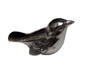 Figura Decorativa de Aluminio con Forma de Gorrión para Mesa, Técnica de Fundición Niquelada para Decoración del Hogar - Product Image 1
