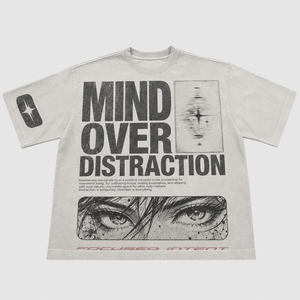 เสื้อยืดคอกลมพิมพ์ลายกราฟิกขนาดใหญ่ทรงโอเวอร์ไซส์ แต่งขอบดิบ สไตล์วินเทจ สตรีทแวร์ พร้อมป้ายห้อยแบบกำหนดเอง แบรนด์ส่วนตัว เสื้อยืดผู้ชาย - Product Image 3