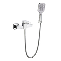 SANIPRO Mitigeur de douche mural en acier inoxydable pour eau chaude et froide, avec long jet, pour baignoire de salle de bain