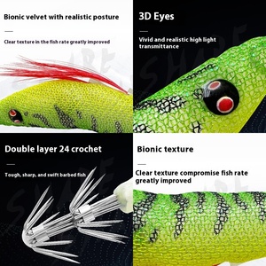 Shrimp Lure with Squid Hook Effective Jigging <strong>Bait</strong> for Salmon Sea Bass Tilapia Freshwater <strong>Fish</strong> in Rivers - Product Image 5