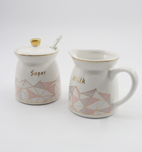 Ensemble de pots à <span class=keywords><strong>lait</strong></span>, <span class=keywords><strong>sucrier</strong></span> <span class=keywords><strong>et</strong></span> crémier de luxe en céramique - Product Image 3