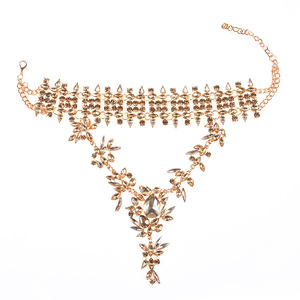 2023 Hot Sell Women's Big Statement Full <strong>Crystal</strong> <strong>Choker</strong> Chunky <strong>Necklace</strong> for Party - Product Image 4