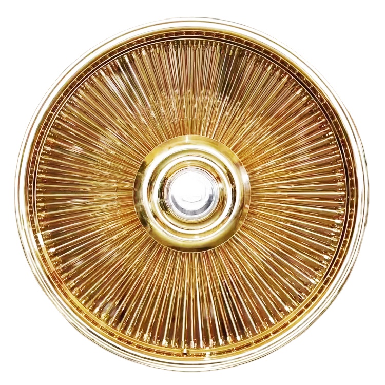 Хромированные проволочные колеса с 4 отверстиями 5x114,3 13 14 15 16 17 18 20 дюймов, оригинальные золотистые Серебристые автомобильные диски под заказ