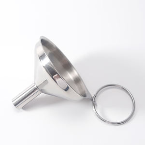 Corong dapur corong baja tahan karat ukuran sedang kecil untuk botol pengisi dengan sikat pembersih - Product Image 6