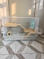 Cage pour petits animaux Cage pour hamster en métal 60cm avec accessoires