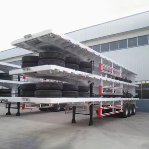<span class=keywords><strong>Precio</strong></span> de Fábrica, Semirremolque de Plataforma Plana de 3 Ejes y 50T, Remolque para Transporte de Contenedores de 20 y 40 Pies para África - Product Image 3
