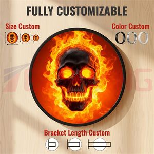 ป้ายไฟ LED ทรงกลม แบบตั้งโปรแกรมได้ผ่าน WiFi จอแสดงผล LED วงกลม ด้านเดียว/สองด้าน ป้ายโฆษณาดิจิทัล LED สำหรับหน้าร้านค้า - Product Image 3