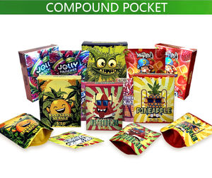 Bolsa de Mylar con Cierre Zip, Impresión Digital Personalizada, Transparente, para Envasar Chicle, <span class=keywords><strong>Sushi</strong></span>, Leche, Gelatina, Bolsa Vertical, 3.5g 14g 1g - Product Image 6