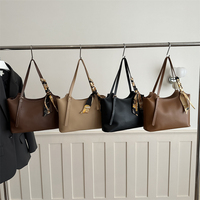 Nouveau Sac à Bandoulière Rétro pour Femme 2026 en Cuir PU Couleur Unie – Sac Fourre-Tout Abordable