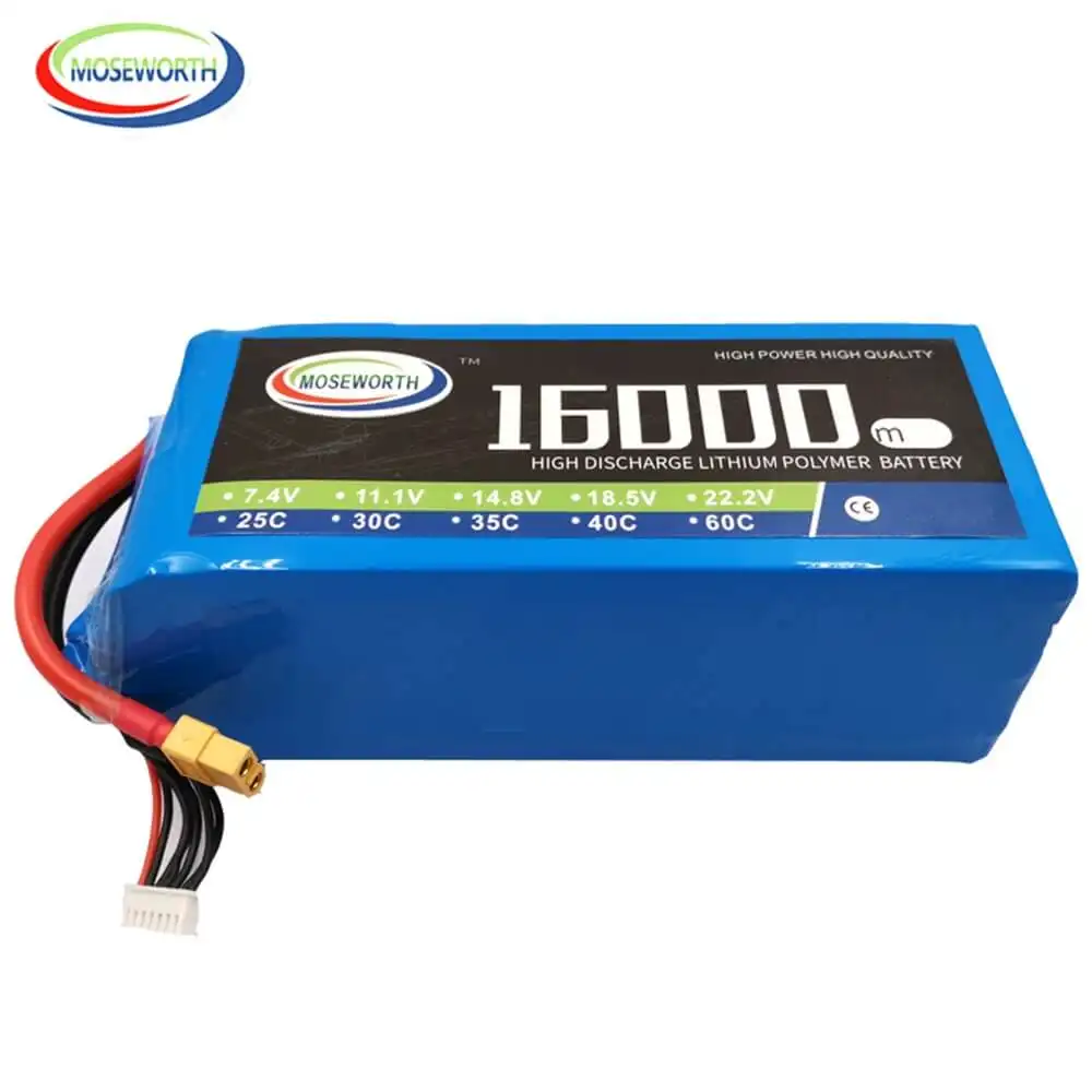 OEM 22.2V 6S 8000mah 10000mah 12000mah 16000mah 22000mAh 25C RC يبو البطارية RC سيارة طائرة دون طيار للرش الزراعية