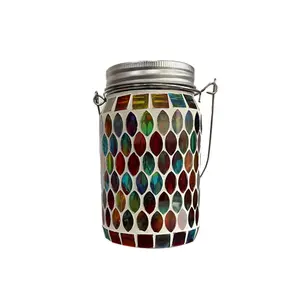 Pieces Solar Powered Mosaic Lights, Outdoor Hanging Solar Lantern Lamp Waterproof Table Lamp for Tree Garden, Patio,Decorations