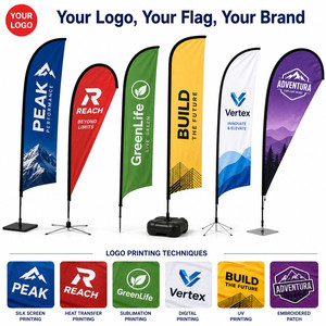 Bandera de Playa con Diseño de Pluma Personalizada, Resistente al Viento, para Publicidad Exterior, con Mástil y Base - Product Image 3