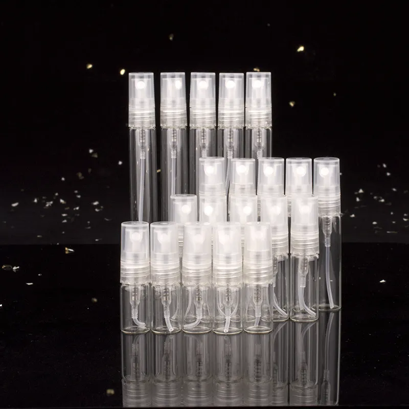 Rỗng 2ML Glass Spray Chai Nhỏ Refillable Fragrance Atomizer 2cc Mini Mẫu Thủy Tinh Chai Nước Hoa Lọ Bán Buôn
